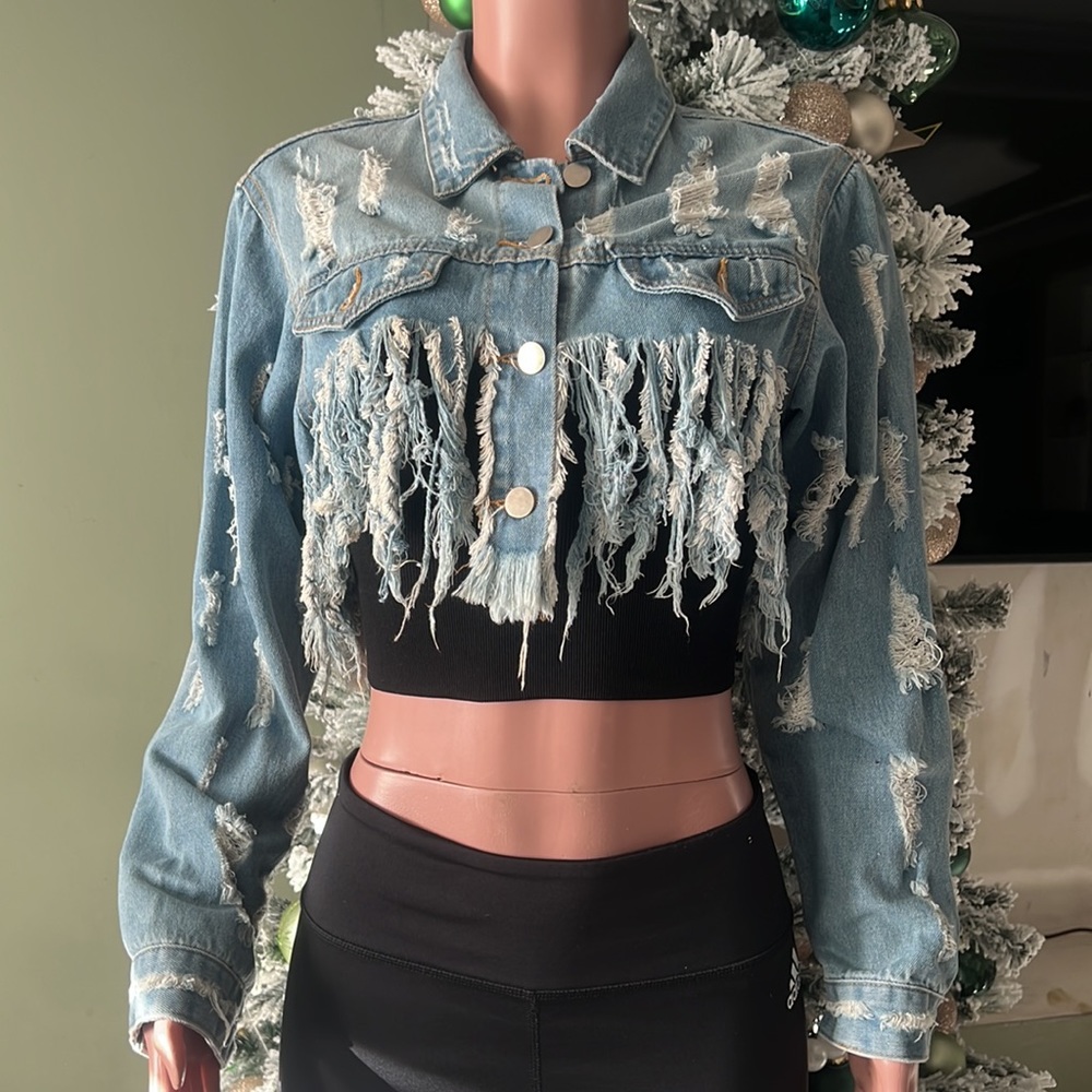 Ultra cropper Denim jacket - Picture 5 of 6